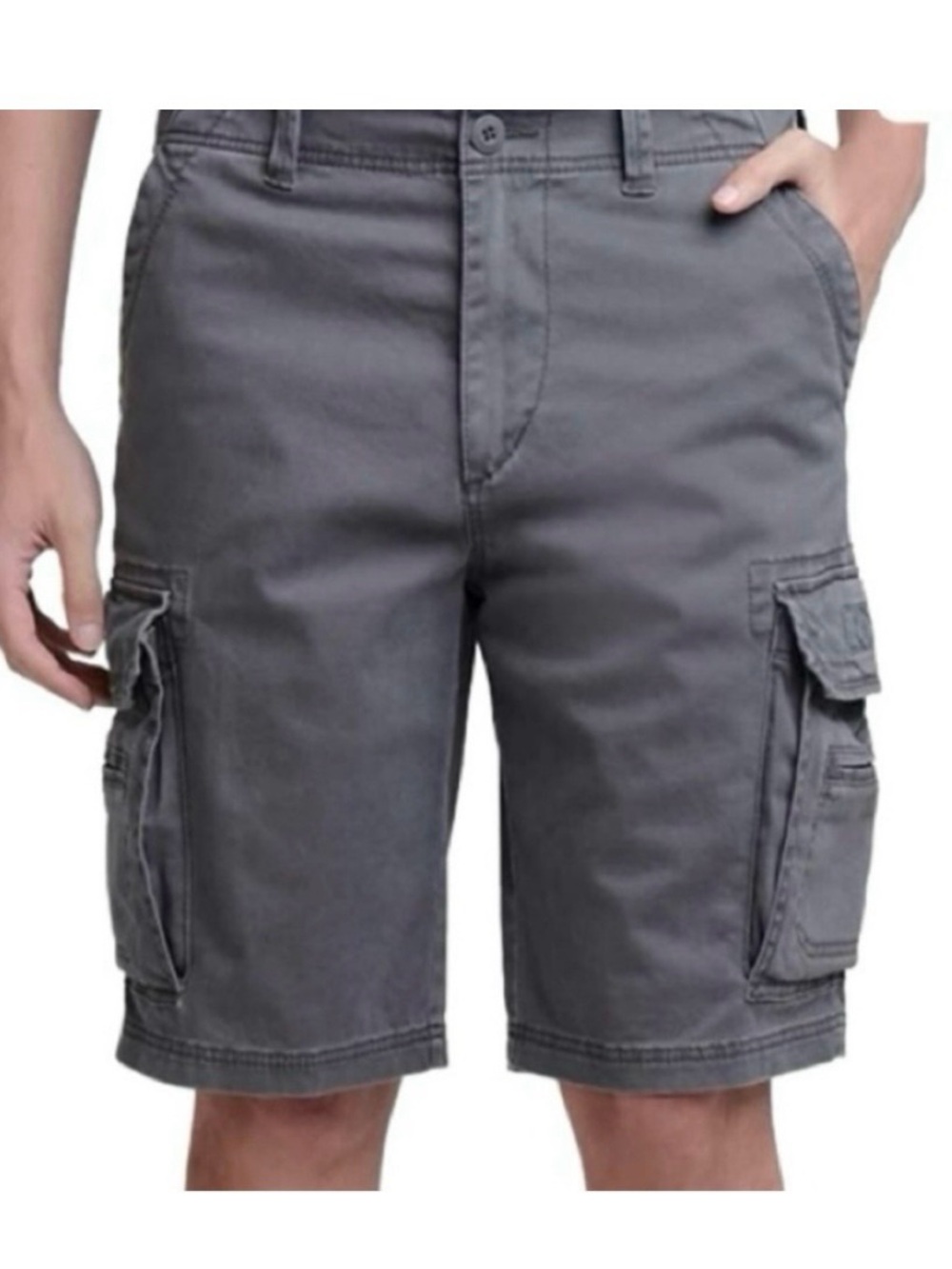 Union Bay Men's Cargo Shorts, Dugout Variety- Gray Size: 42